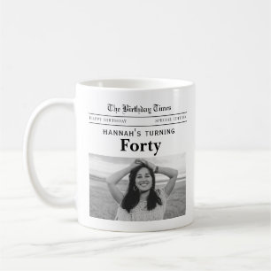 40-årsdagstidning kaffemugg