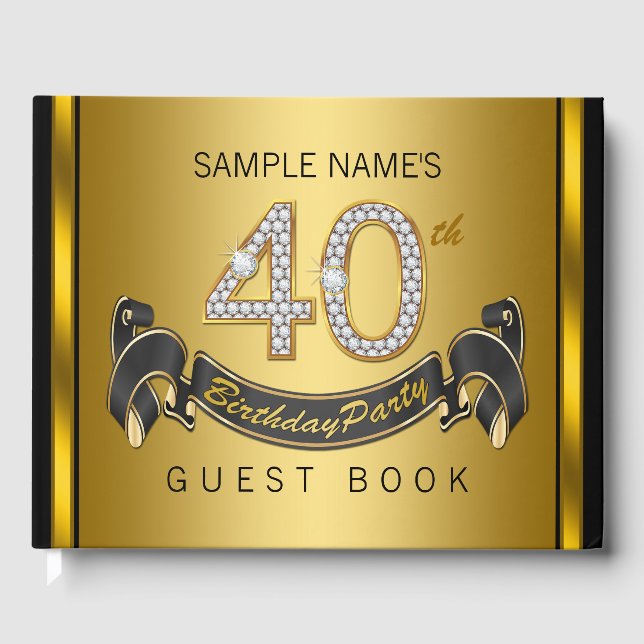 40-årsfest gästbok Svart Guld (Framsida)