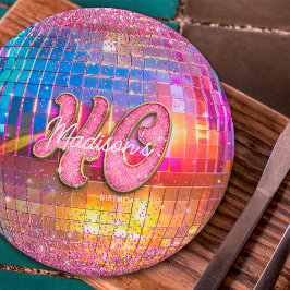 40-årsfest Guld Rosa Glitter Diskoboll