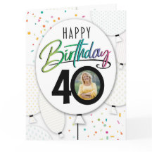 40-årsfirande Anpassade Foto Ballonger