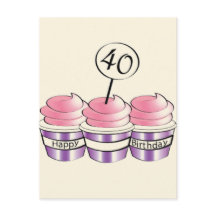 40-årsfirande Cupcakes