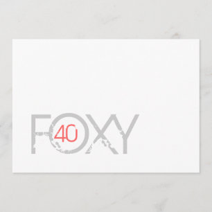 40-årsfirande - Foxy 40 Inbjudan