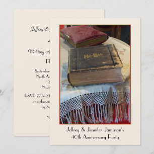 40-årsfirande Inbjudan Vintage Bibel