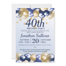 40-årsfirande Navy Guld Ballonger Party