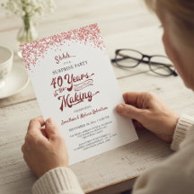 40-årsfirande överraskningsfest Ruby Red Konfetti