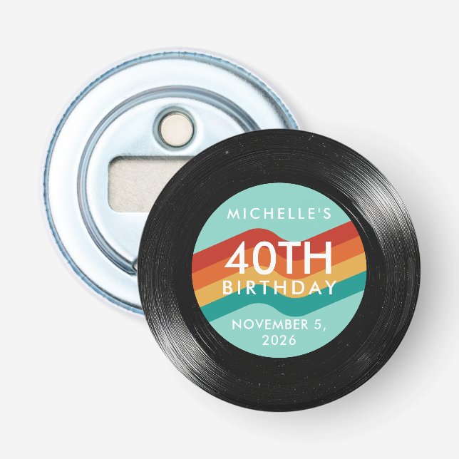 40-årsfirande vinylskiva flasköppnare (Framsidan)