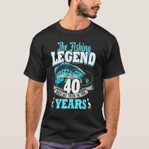 40-årsfiske 40-årig fiskare 1983 2 t shirt