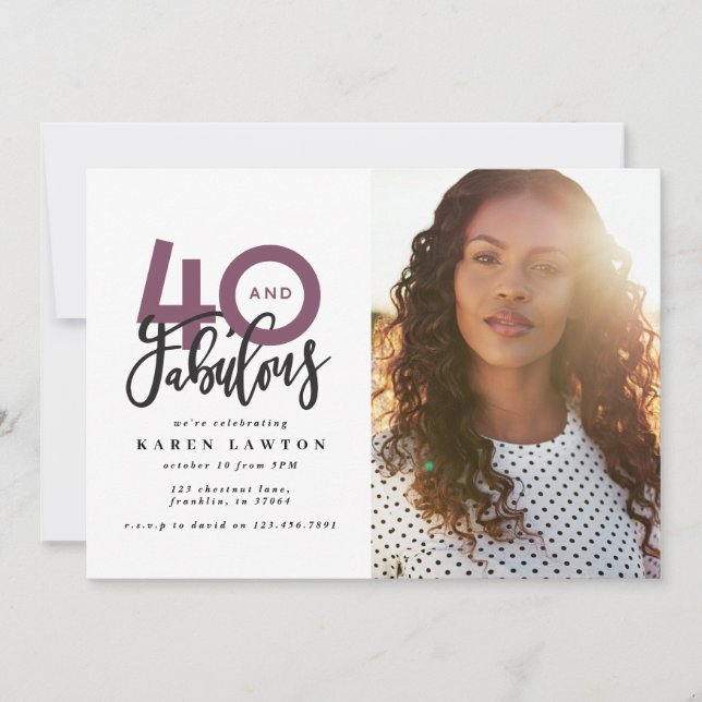 40-årsfoto 40 och fantastisk modern färgstark (Framsida)