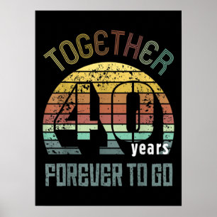 40-årsjubiléer Bröllop för Par Poster