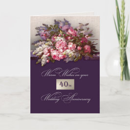 40-årsjubiléet Bröllop Kort