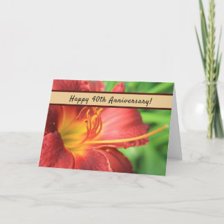 40-årsjubiléet Firande kort