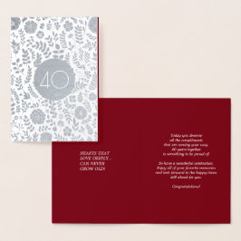 40-årsjubiléet "Real Foil Luxury Cards" Folierat Kort