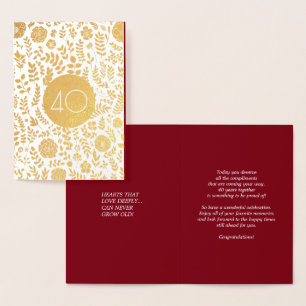 40-årsjubiléet "Real Foil Luxury Cards" Folierat Kort