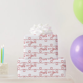 40-årsjubiléet Red Hearts Presentpapper