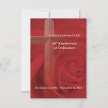 40-årsjubileet Ro Prayer Card Front