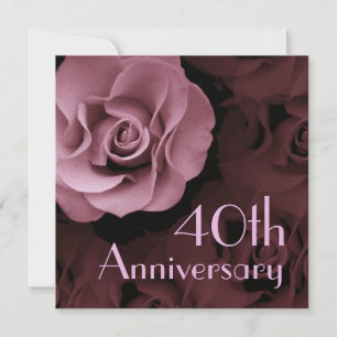 40-årsjubiléet - Rosa ros Inbjudningar