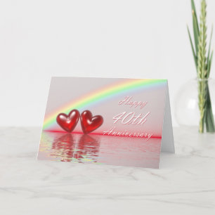 40-årsjubiléet Ruby Hearts Kort