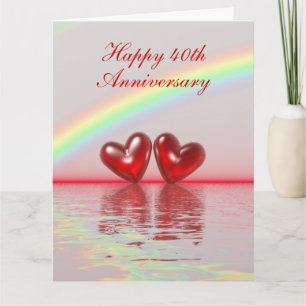 40-årsjubiléet Ruby Hearts Kort