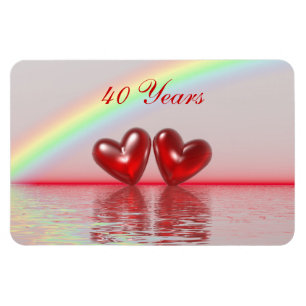 40-årsjubiléet Ruby Hearts Magnet