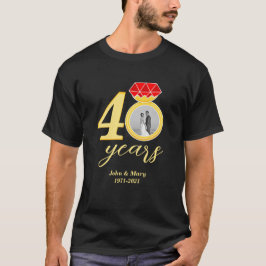 40-årsjubileum 40 år Bröllop Foto T Shirt