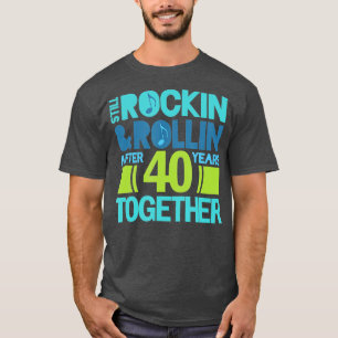 40-årsjubileum 40 år tillsammans Par Gift T Shirt
