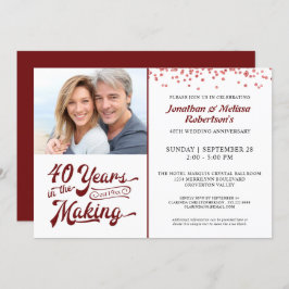 40-årsjubileum 40 ÅR UNDER TILLVERKNING Rubinen Inbjudningar