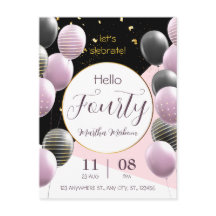 40-årsjubileum. Elegant födelsedag