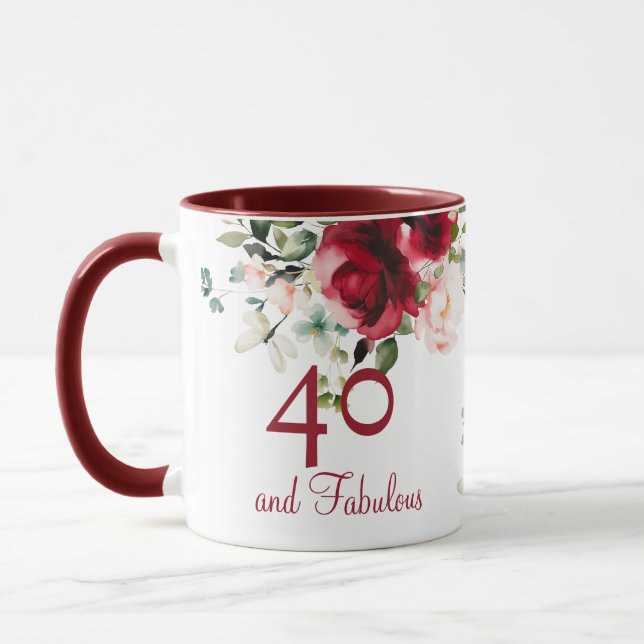 40-årsjubileum Fabulous Födelsedag Mugg (Vänster)