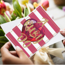 40-årsjubileum för högtidsdag Rödrandig Elegant