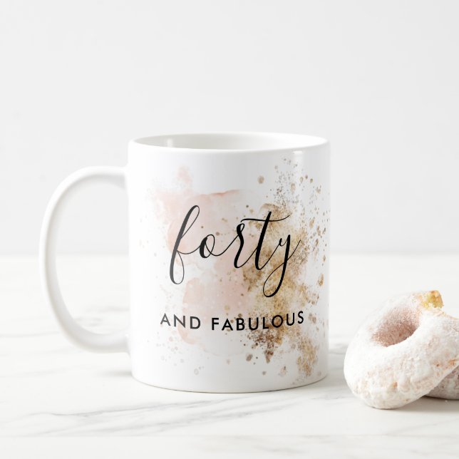 40-årsjubileum för kvinnor kaffemugg (Med munk)