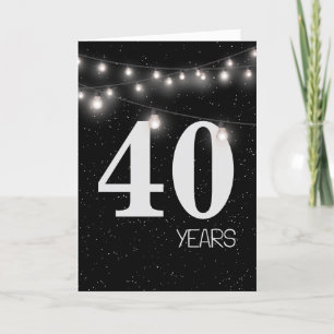 40-årsjubileum med Ljus och stjärnor Kort