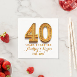 40-årsjubileum Personlig Pappersservett