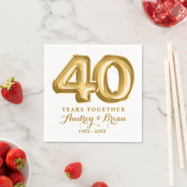 40-årsjubileum Personlig Pappersservett