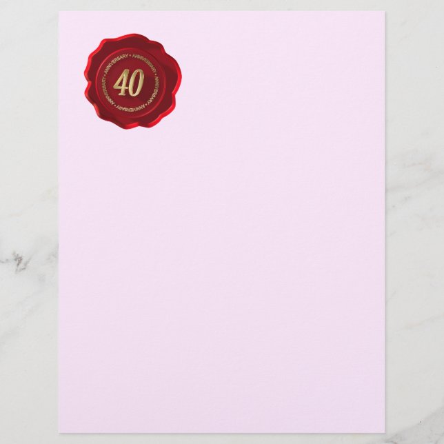 40-årsjubileum röd vaxsigill (Framsida)