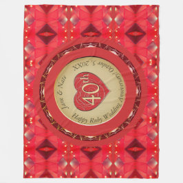 40-årsjubileum Ruby Flanellfilt Fleecefilt