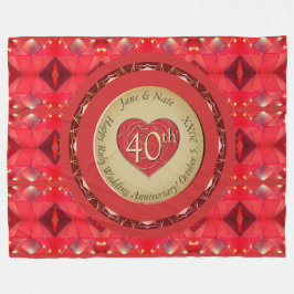 40-årsjubileum Ruby Flanellfilt Fleecefilt