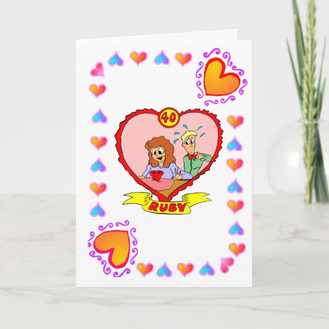 40-årsjubileum - Ruby Kort (Framsida)
