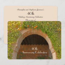 40-årsjubileumsfest Rustik båge Apelsiner