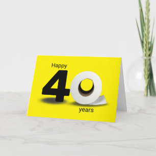 40-årspresent Toalettrulle Kort