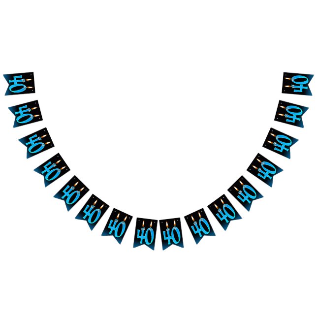 40-årsstearinljus med ögonbollar vimplar (Alla)