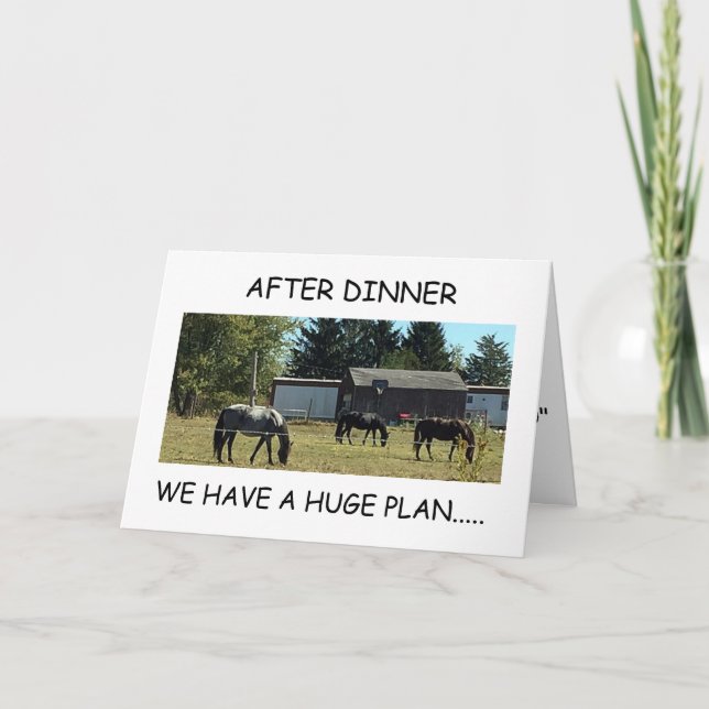 **40 BIRTHDAY ** ROLIGT TIDSHORSER HAR KOMPLICERAT KORT (Framsida)