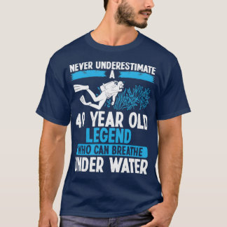 40 Dyka på födelsedagen Breathe 40 Years T Shirt
