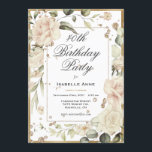 40:e 40:e 40:e födelsedag Guld Inbjudningar<br><div class="desc">Den fantastiska utformningen av den blommigten i rosa har beskurits med guld. Sådana ömtåliga blommor. Den här har en rustik vintage som ser ut med de muterade nyheterna från färg. Den här inbjudan är perfekt för den vackra kvinnan som blir 40. Så chic och sofistikerad. Perfektens 40-årsinbjudan. Det har varit...</div>