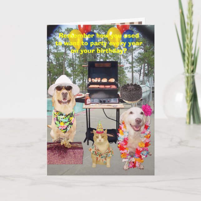 40:e, 50:e, 60:e Anpassadets födelsedag Kort (Framsida)