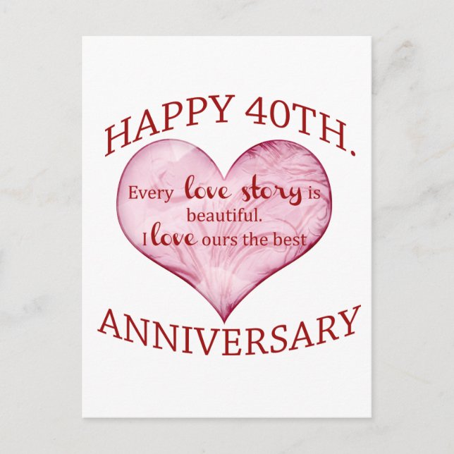 40:e Årsdag Vykort (Framsida)