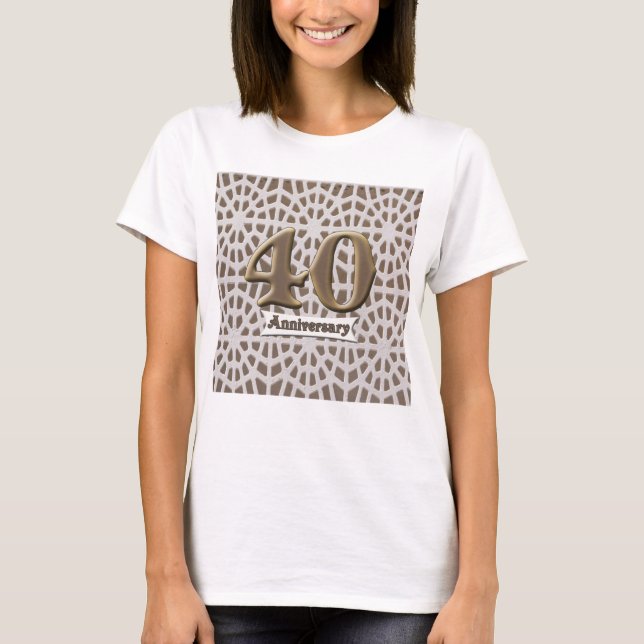 40:e årsdagen av Bröllop T-shirt (Framsida)