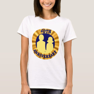 40:e årsdagen av Bröllop Tee Shirt
