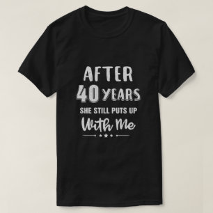 40:e årsdagen för Bröllop-årsdagen för Make-gåvan T Shirt