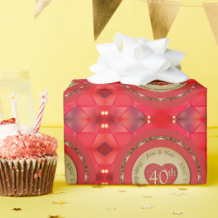 40:e årsdagen för Ruby Bröllop Presentpapper