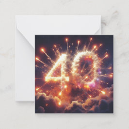 40:e B-dagars hälsningskort i Lycklig Anteckningskort